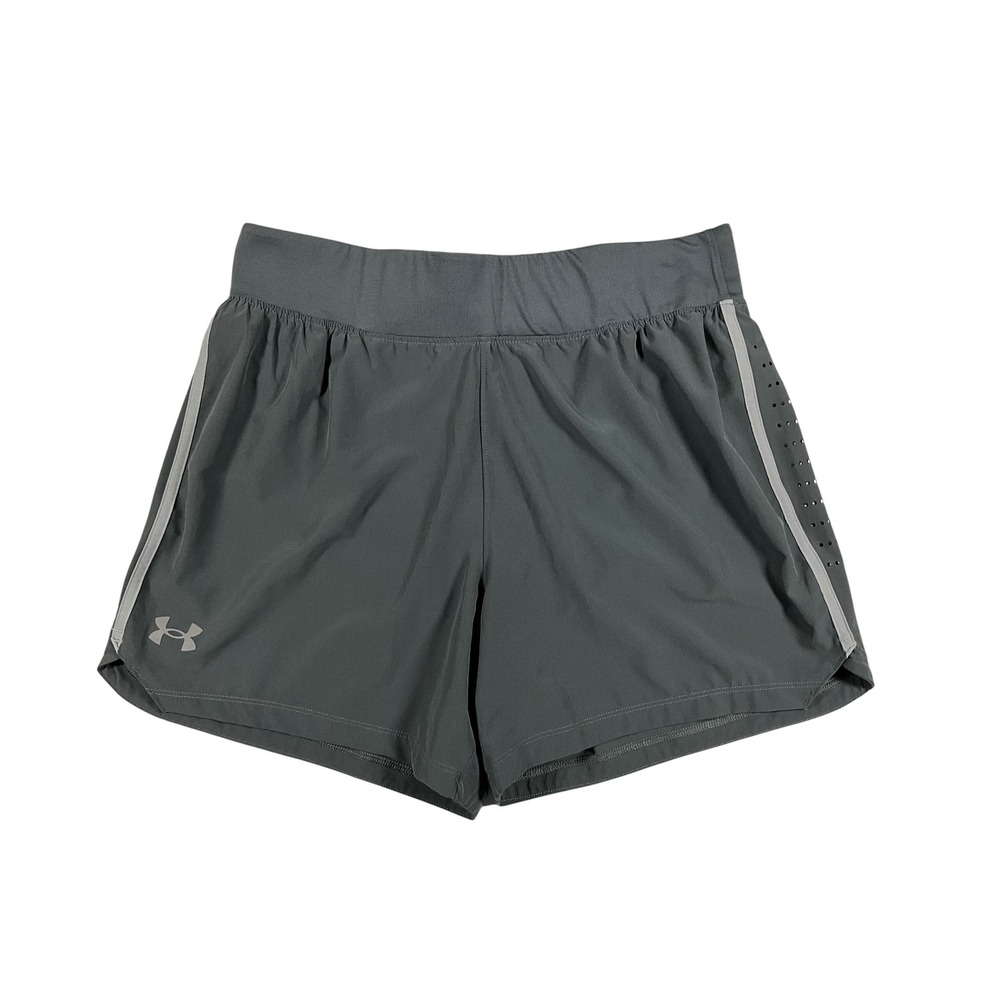 Under Armour Mens UA Speedpocket 5" Gray Shorts Size Large